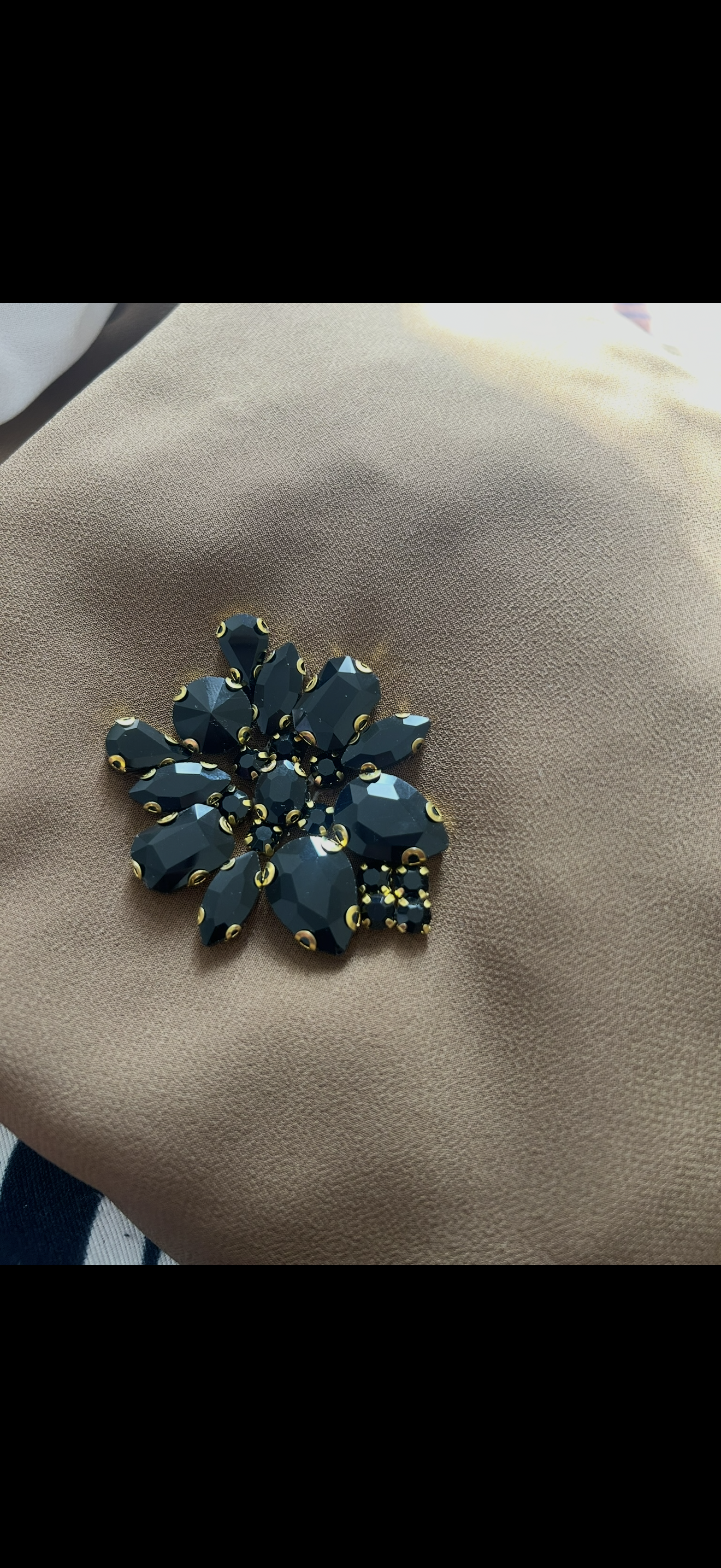 Luxury Chiffon Hijab with Handcrafted Rhinestone Embellishment
