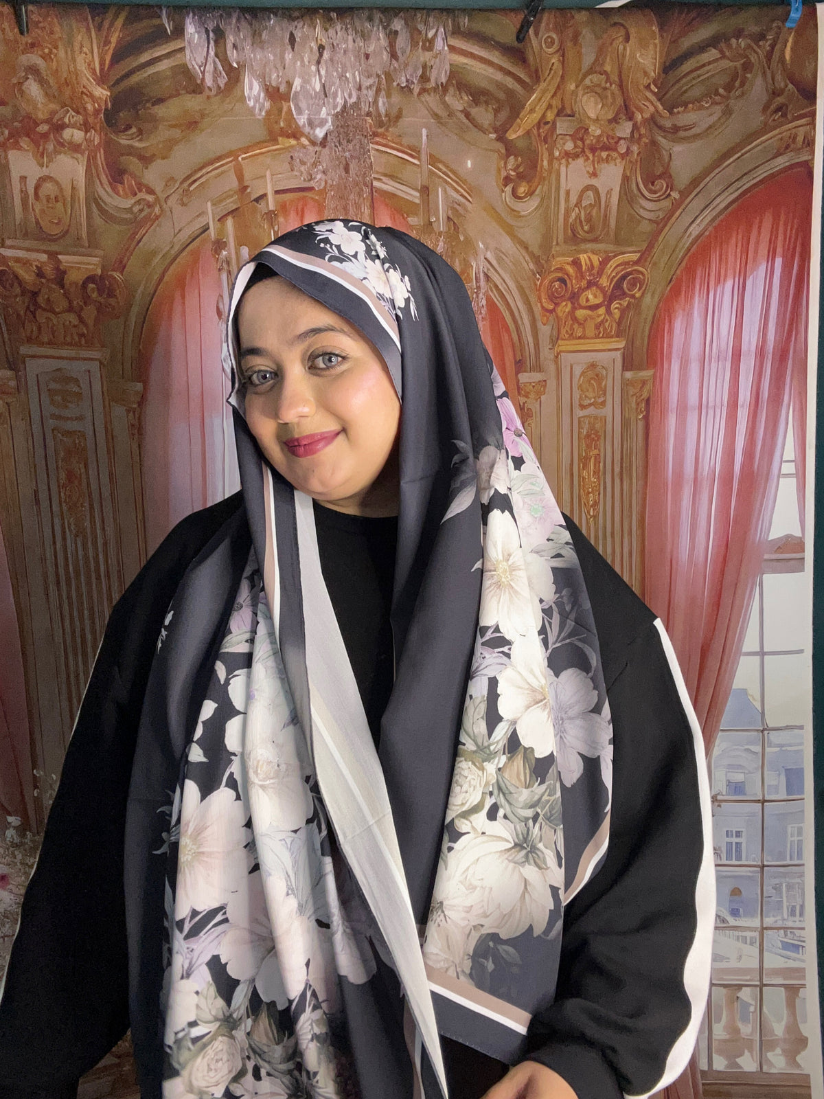 Turkish 3D Floral Print Hijab | Imported Printed Hijab – Sahbibaah Studio