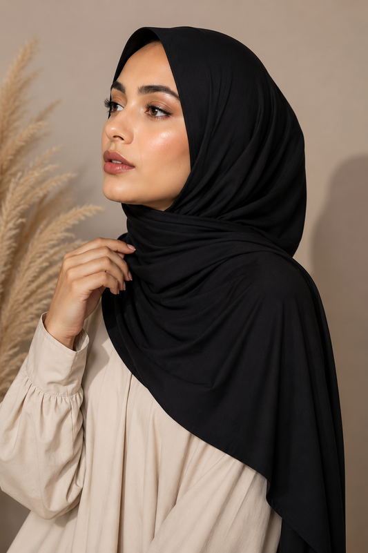 Premium Jersey Hijab – Soft Stretch Everyday Essential
