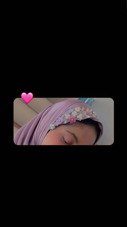 Blush Bloom Satin Hijab