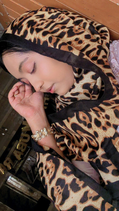 Premium Cheetah Print  Cotton Hijab