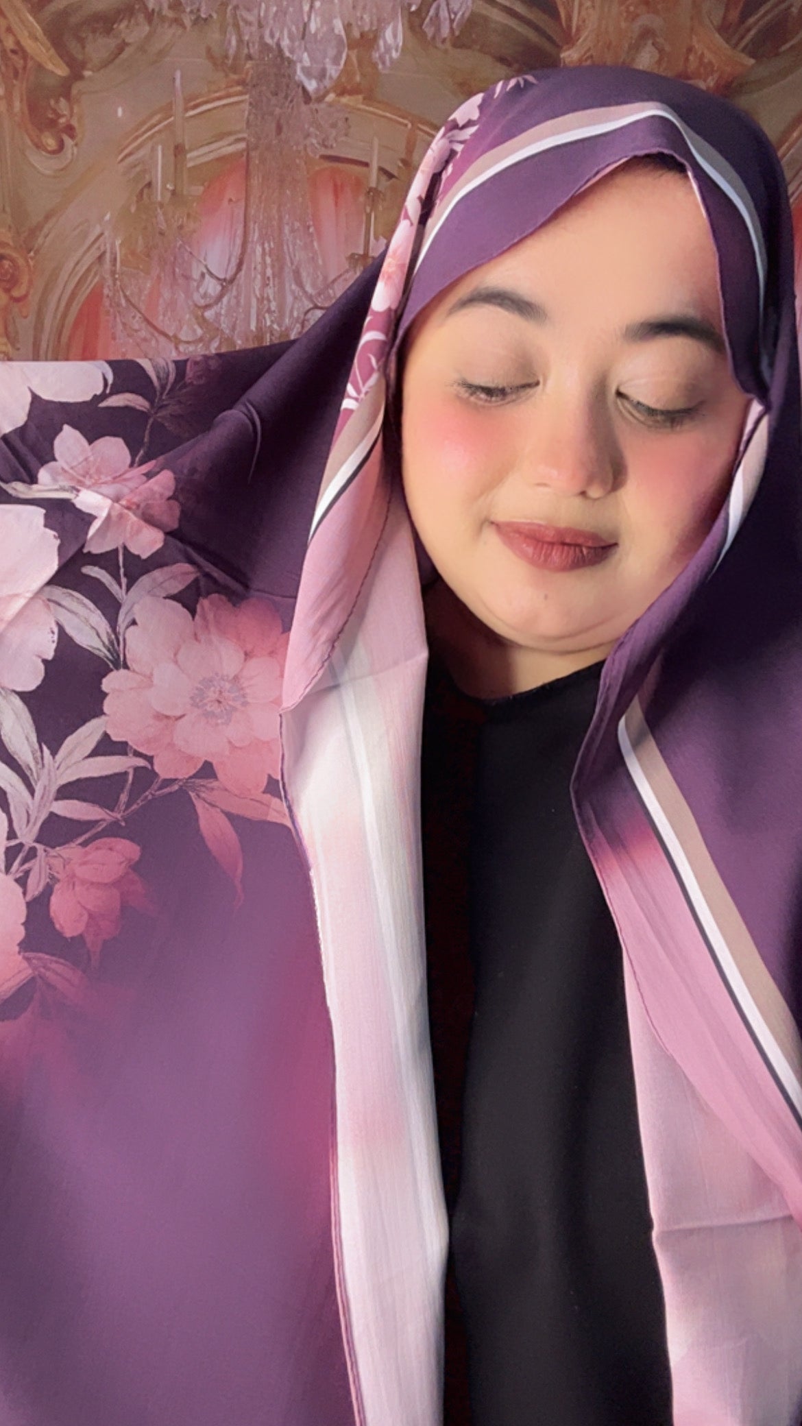 Turkish 3D Floral Print Hijab | Imported Printed Hijab – Sahbibaah Studio