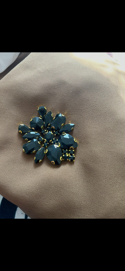 Luxury Chiffon Hijab with Handcrafted Rhinestone Embellishment