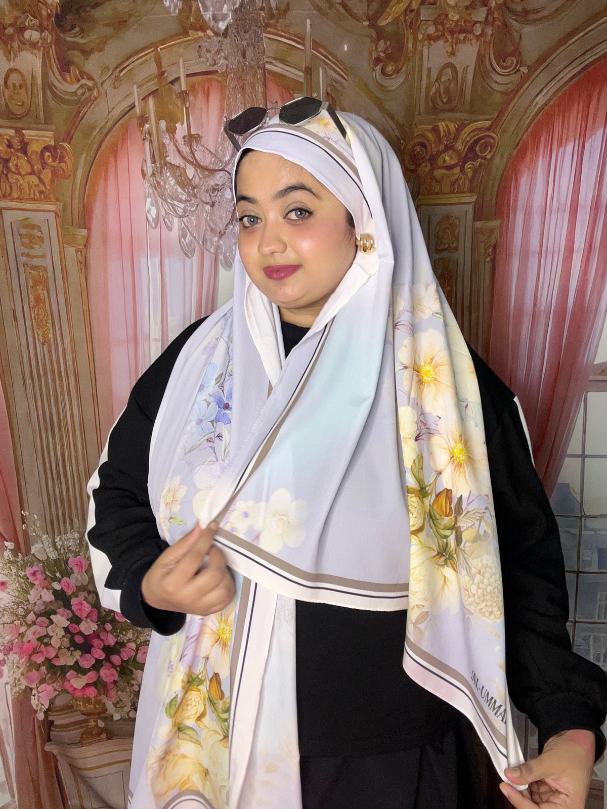 Turkish 3D Floral Print Hijab | Imported Printed Hijab – Sahbibaah Studio