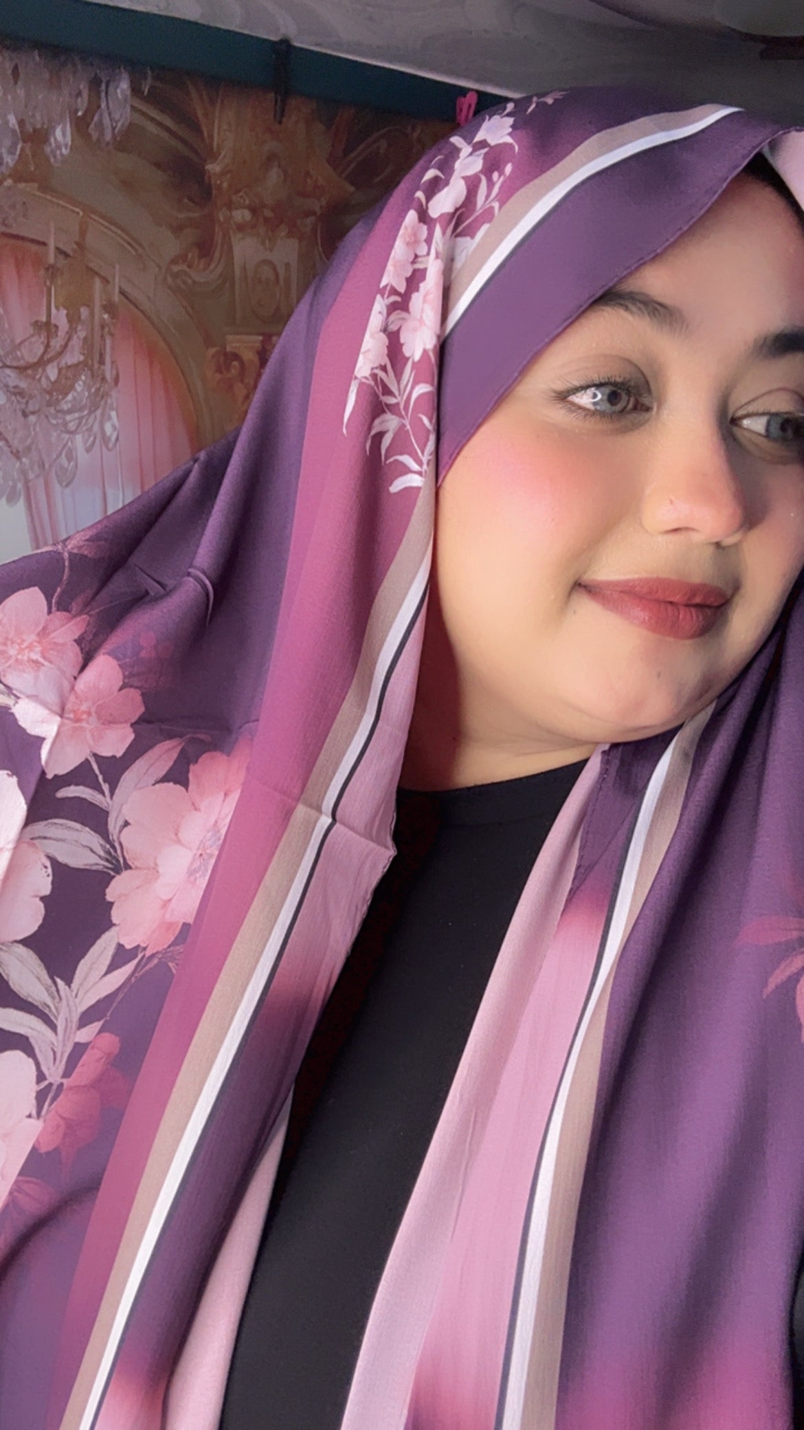 Turkish 3D Floral Print Hijab | Imported Printed Hijab – Sahbibaah Studio