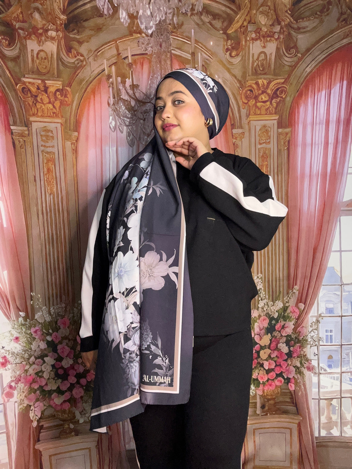Turkish 3D Floral Print Hijab | Imported Printed Hijab – Sahbibaah Studio