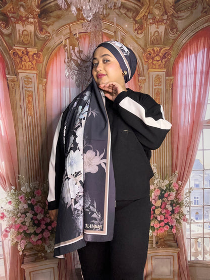 Turkish 3D Floral Print Hijab | Imported Printed Hijab – Sahbibaah Studio