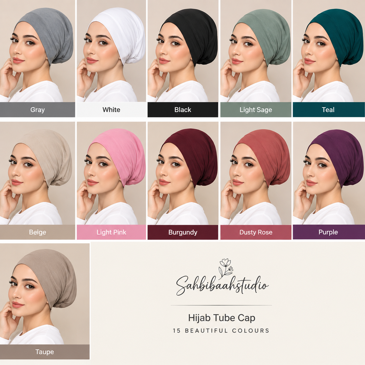 Premium Cotton Hijab Tube Cap | Soft & Breathable Underscarf – Sahbibaah Studio
