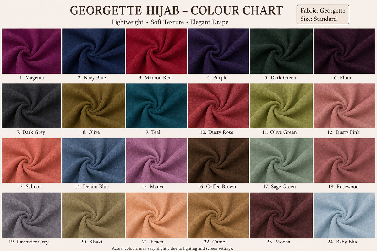 Premium Diamond Georgette Fabric Hijab | Plain Lightweight Georgette Hijab – Sahbibaah Studio