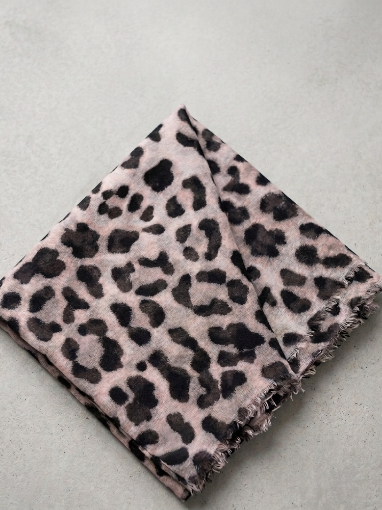 Leopard Print  Hijab – Soft Lightweight Printed Scarf | Sahbibaah Studio