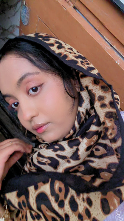 Premium Cheetah Print  Cotton Hijab